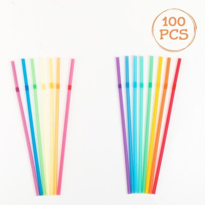 Paie din Plastic Flexibile, Reutilizabile, Ambalate Individual, Multicolor, 5x220mm - 100buc