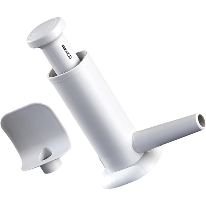Aparat manual GREATON pentru umplut carnati si preparare chiftelute, portabil, vertical, usor de folosit, din plastic, culoare gri