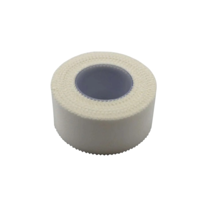 Set 10 bucati leucoplast hipoalergenic, pe suport de matase, 2.5 cm X 5 m