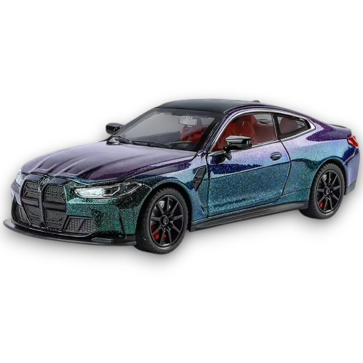 Autómodell BMW M4 Coupe, 15.5 cm, visszahúzós, fény, hang