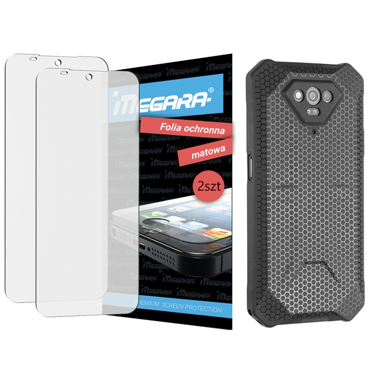 Folie protectoare MATT pentru HAMMER IRON V - 6 "50" + HUSA din silicon TPU