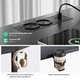 Birou reglabil ergonomic, in picioare, 73-118 cm, negru, 160x120x76 cm