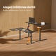 Birou reglabil ergonomic, in picioare, 73-118 cm, negru, 160x120x76 cm