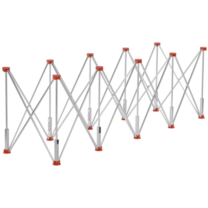 Професионална маса Kraft&Dele, 222x60x75cm, 10 крака, товароносимост 1000kg