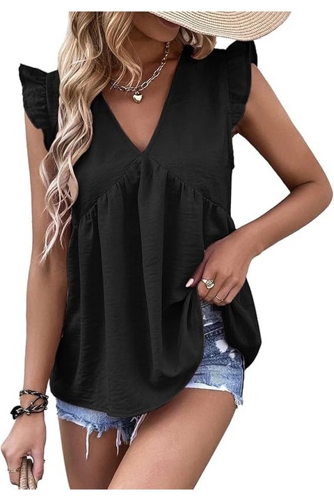 Top elegant dama, negru, marime L, EMOTTOS