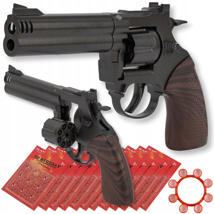Pistol de jucarie metalic ASGARD MPS-C2003A, 12x72, 864 focuri, 18x10cm, set cu 12 blistere de capse