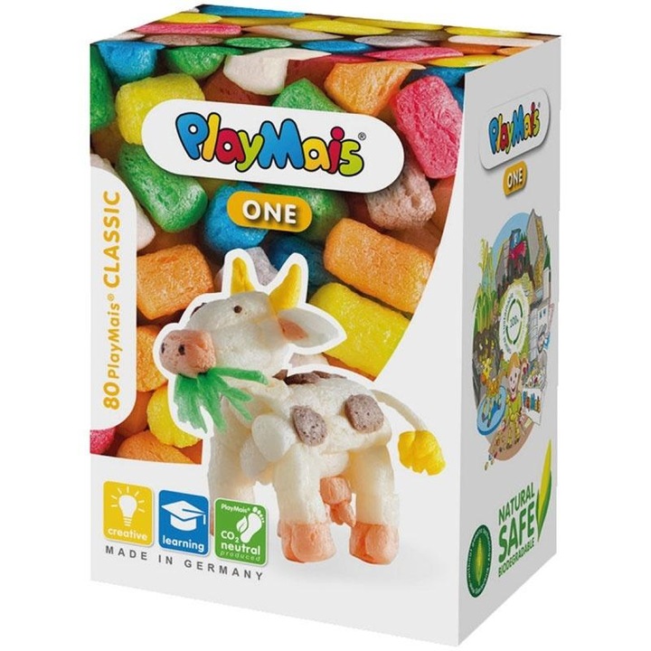 Комплект за конструиране PlayMais, 3 години+, биоразградими, многоцветни