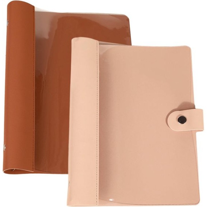 Biblioraft A5, 6 inele, transparent, 23x17.5cm, set 2 bucati