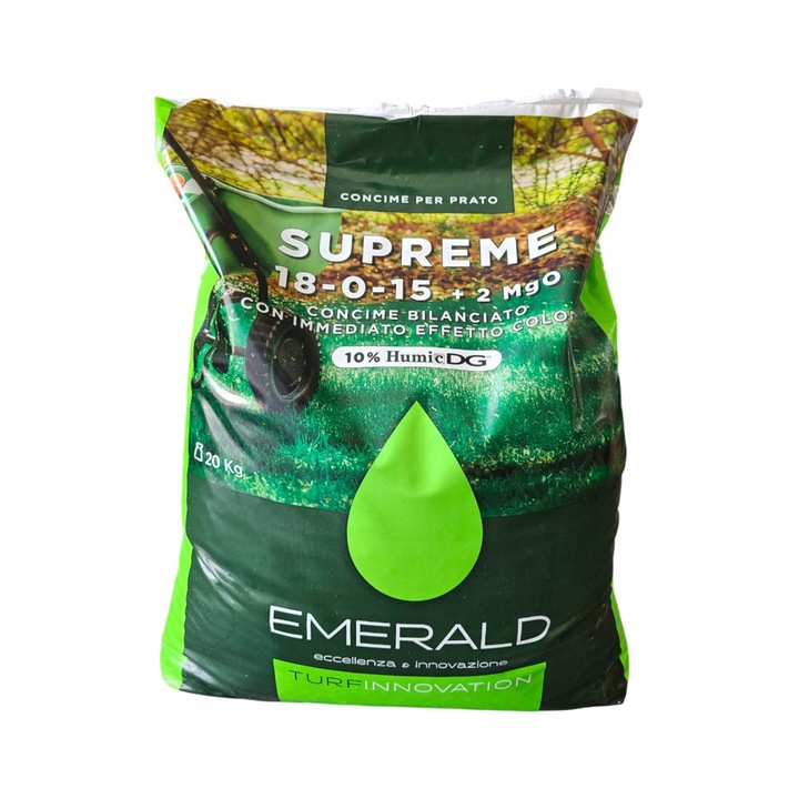 Ingrasamant Profesional pentru Gazon, All Season, 20kg – SUPREME – Emerald Green Italia