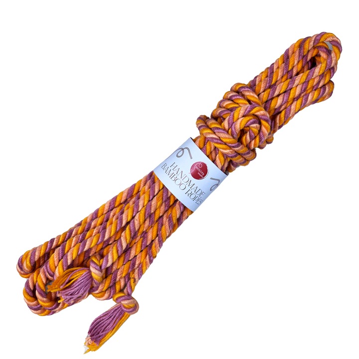 Ръчно изработена бамбукова връв, Lollipop, 6мм, 8-8.4м, хипоалергенна