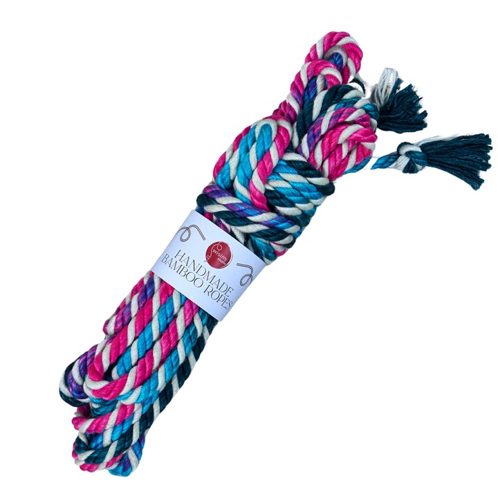 Ръчно изработена бамбукова връв, Wisimi Studio, 8м, 6мм, пастел