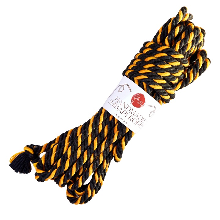 Funie de bambus handmade, Salamandra, 6mm, 8-8.4m, hipoalergenica