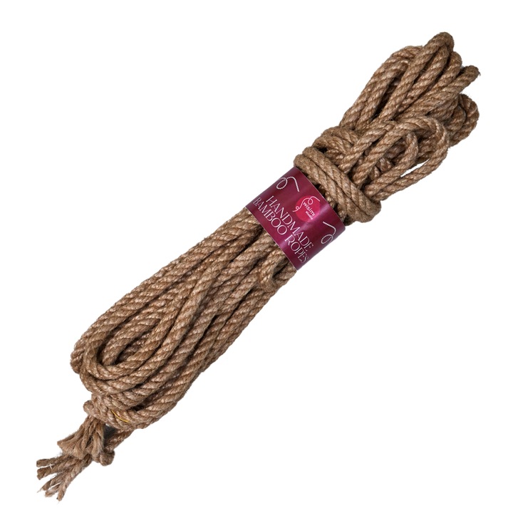 Franghie de iuta pentru Shibari, Wisimi Studio, 6mm, 8-8.4m, hipoalergenica