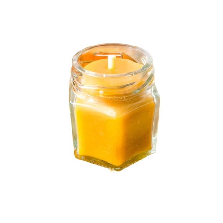 Пчелна восъчна свещ, пречистване на въздуха, MYGRACE, 100% чист пчелен восък, естествен аромат на мед