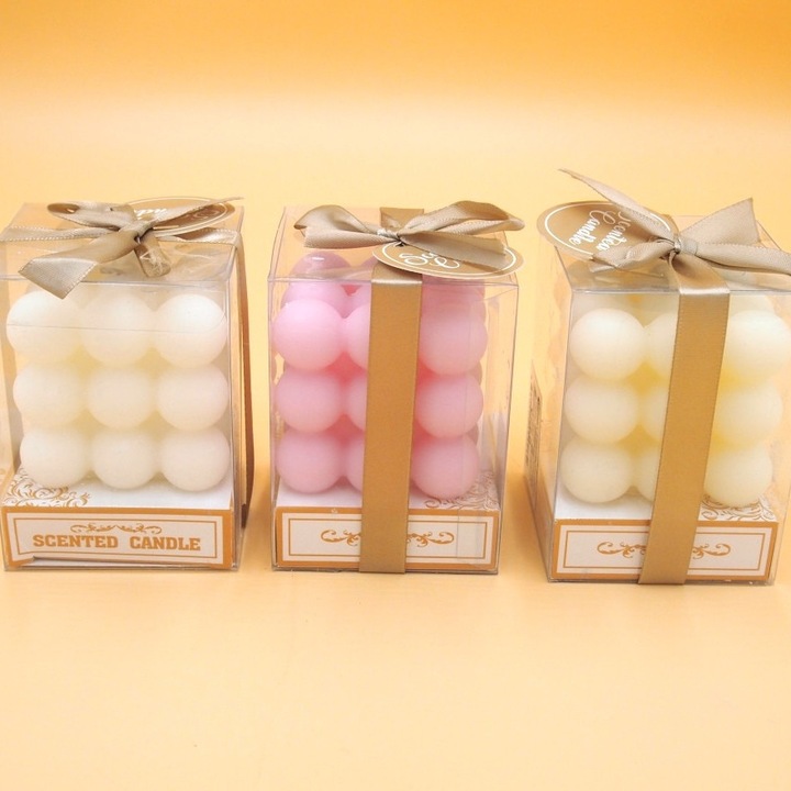 Комплект от 3 Ароматни Свещи, Декоративни, Мултиароматни, Различни Размери