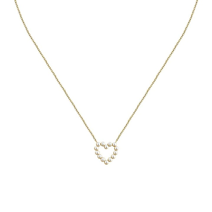 Colier La Petite Story LPS10AWV94, argint 925, auriu, lungime 40+5 cm, perle sintetice