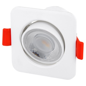 Spot LED Heda patrat incastrabil mobil 8W=50W 640lm lumina naturala 4000K 60 grade Spot LED Heda patrat incastrabil mobil 8W=50W 640lm lumina naturala 4000K 60 grade