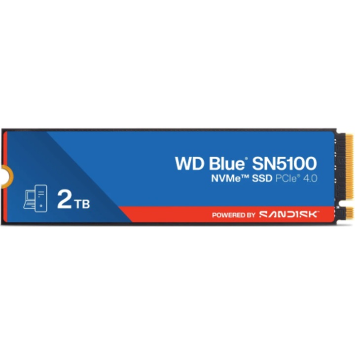 SSD Western Digital SN5100, 2TB, PCIe Gen 4.0 x4, M.2 NVMe