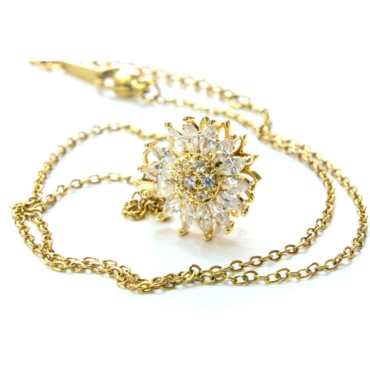 Colier Rotativ Anti-Stres Auriu Reglabil