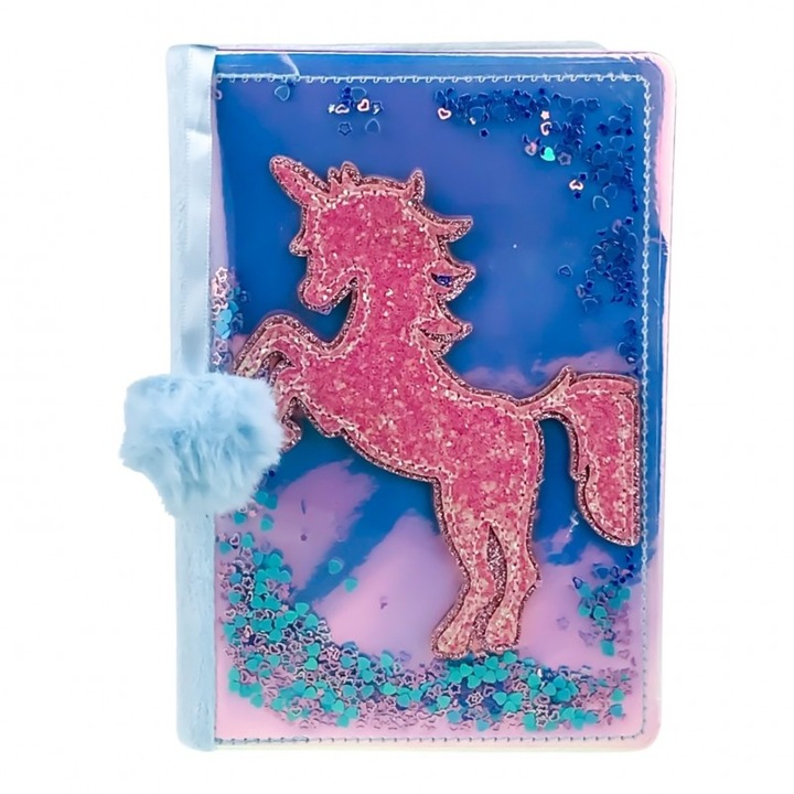 Agenda cu coperti plastifiate cu cal, 15X21 cm, albastru