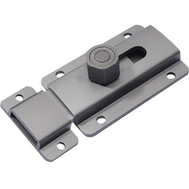 Tolózár ajtóhoz, alumínium, állítható, szürke, 120mm