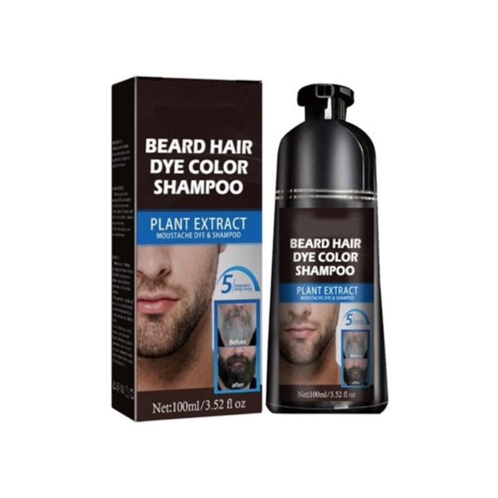 Vopsea rapida pentru barba neagra, ingrijire barba si mustata