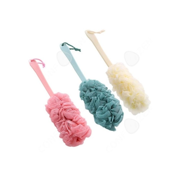 Fürdőszobai súrolókészlet, 3 részes, 41cm, PE anyag, puha érintésű, felakasztható fogantyúk