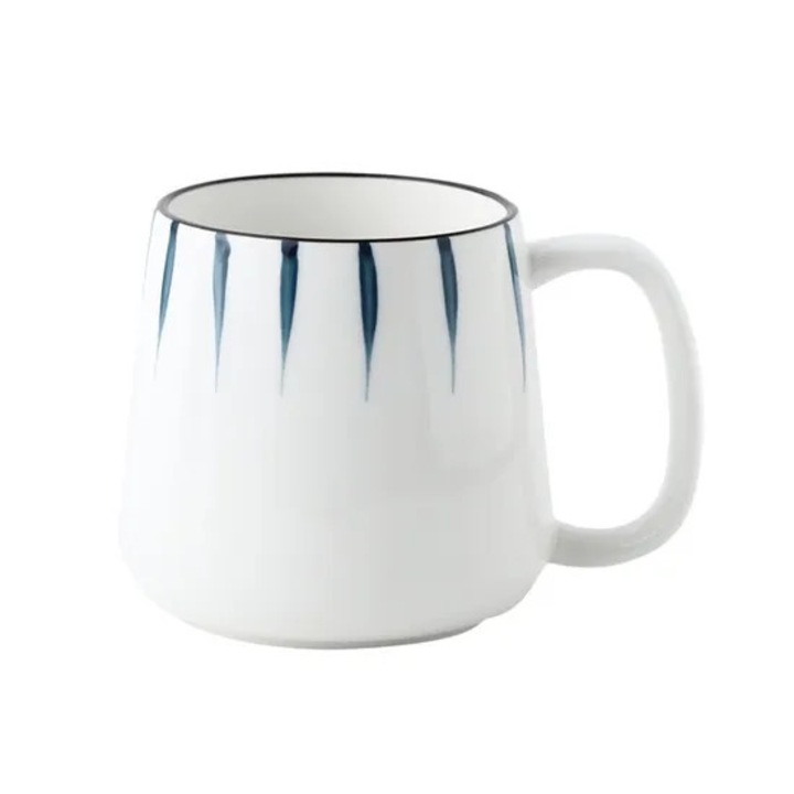 Cana ceramica pictata manual, 500ml, mare