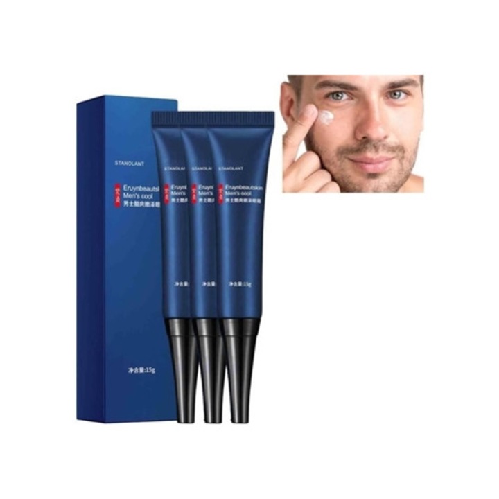 Férfi arckrém szett, 3 darab: dekongesztáns gél, hidratáló krém