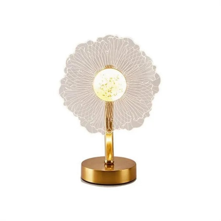 Veioza LED Acrilic Floare, Lampa Decorativa USB pentru Dormitor