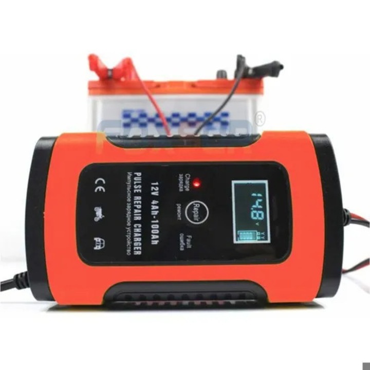 Redresor auto 12V 5000mA cu cabluri de pornire pentru masini, motociclete, ATV-uri