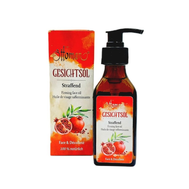 Ulei cosmetic Ottoman, 100 ml, ulei din seminte de rodie, ulei de masline, pentru fata si decolteu