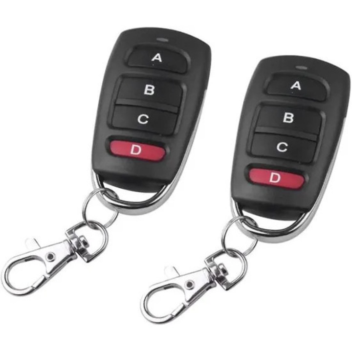 Set de 2 chei telecomanda pentru usi, cheie telecomanda wireless clonata, cheie universala pentru garaj potrivita pentru usile de garaj