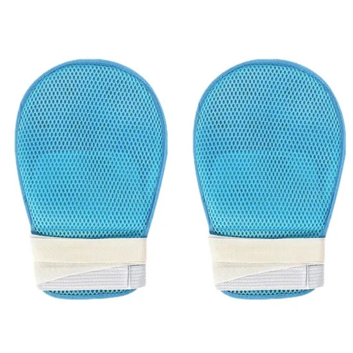 Manusi de restrictie pentru pacienti, set de 2 bucati, prevenire zgarieturi, control sigur al mainilor