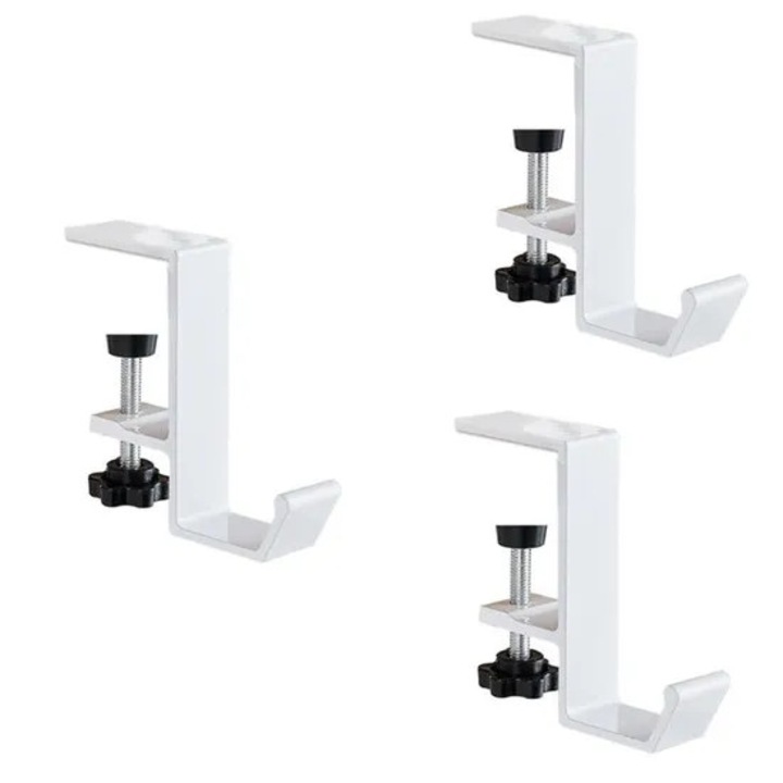 Állítható tartókészlet gamer fejhallgatóhoz, hátizsákhoz, fúrásmentes rendező, 3 darab