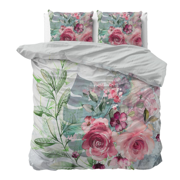 Ágyneműhuzat garnitúra, Mikroszálas, Virágos, 240x200 cm