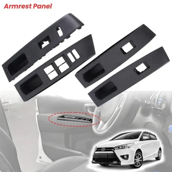 Комплект подлакътници за Toyota Vitz Yaris 2010-2014, ляв и десен, черен цвят