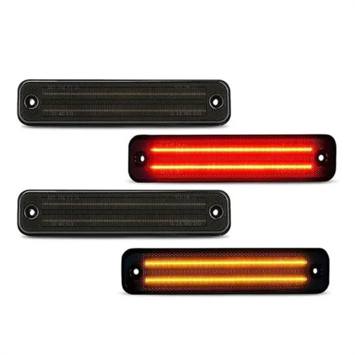 Set 4 Becuri LED cu Lentila Intunecata pentru Marcaje Laterale Hummer H2 2003-2009