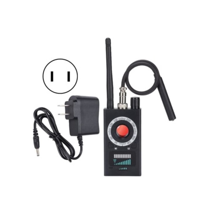 Detector portabil de camere ascunse, gama larga de detectie, negru