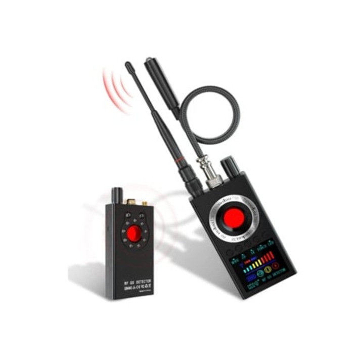 Detector spionaj portabil, RF, localizator camere, dispozitiv anti-spionaj