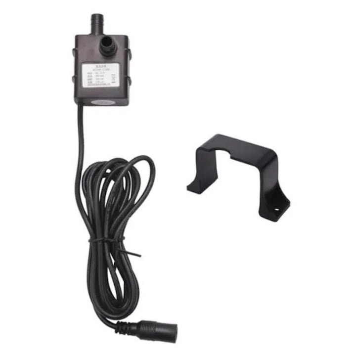 Pompa submersibila mini neagra 12V pentru DIY, racire CPU PC, fantana