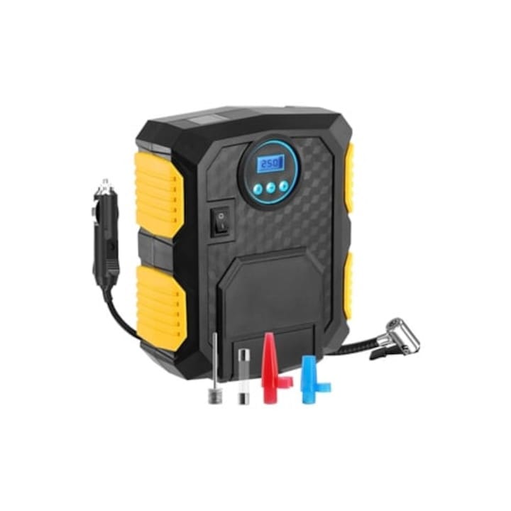 Compresor auto portabil 12V DC 120W 150PSI, afisaj digital LCD, 25L/min
