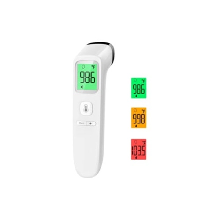 Termometru digital fara contact, alb, pentru adulti si copii