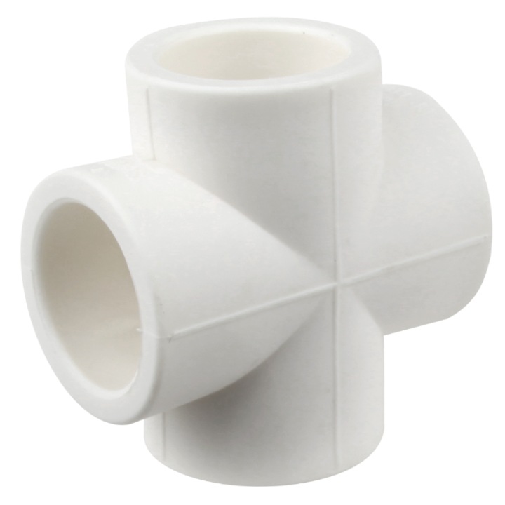 Cruce PP-R EVOSANITARY, 20mm, rezistență la coroziune, temperatură maximă 90C