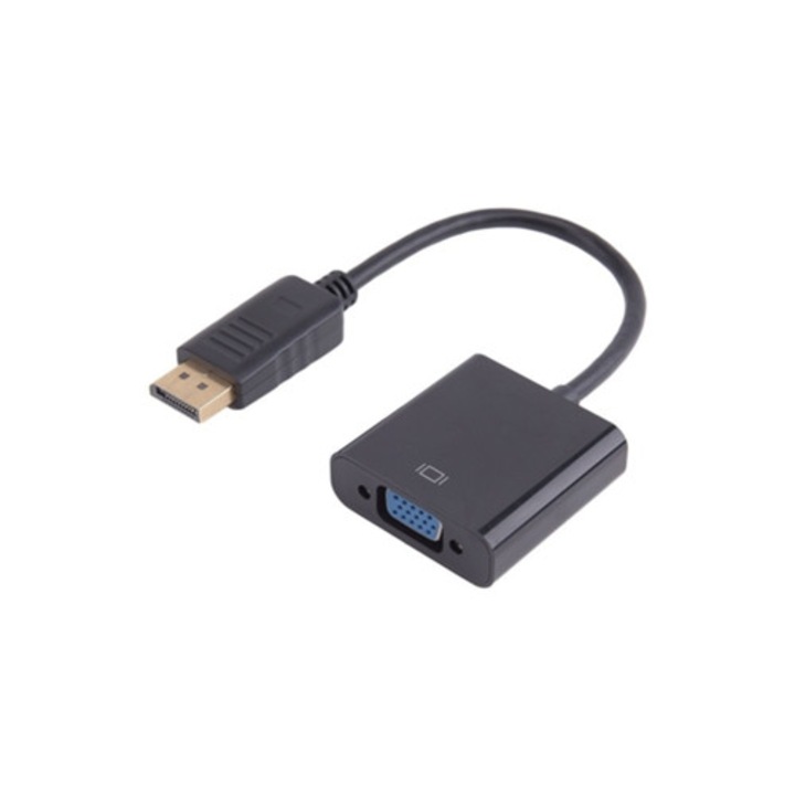 USB 3.0 към VGA адаптерен кабел 5Gbps, HD 1080p, 15 пина, черен