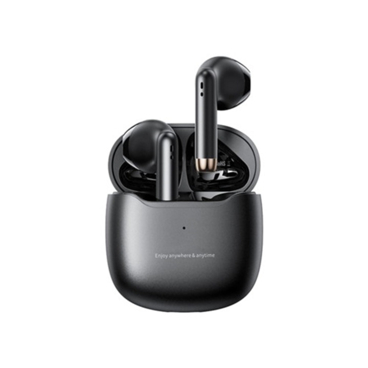Vezeték nélküli Bluetooth 5.3 fejhallgató mikrofonnal, zajszűréssel, mély basszussal, fekete