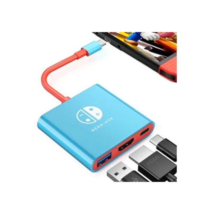 Statie de andocare Nintendo Switch, statie portabila OLED, adaptor HDMI 4K, compatibila