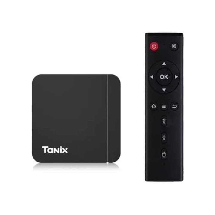Mediaplayer Android 11.0, Tanix W2 Pro, 4GB RAM, 32GB, Dual Wifi, 4K, negru