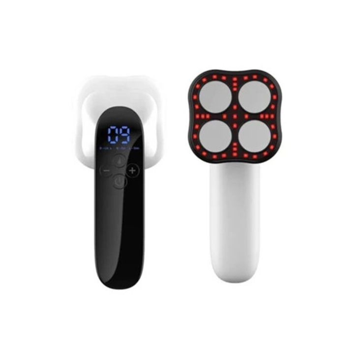 Безжичен EMS масажен апарат за оформяне на тялото, бял