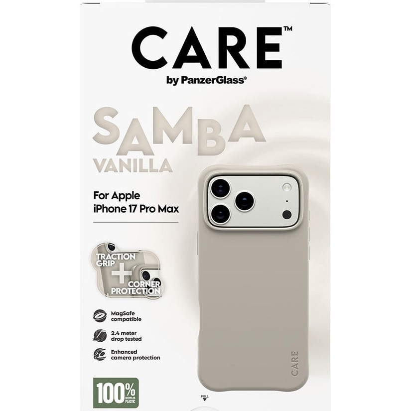 Husa Spate Silicon Care MagSafe PanzerGlass pentru iPhone 17 Pro Max CR34744 Crem